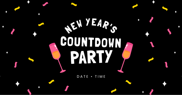 New Year Countdown Party Facebook Ad Design Image Preview