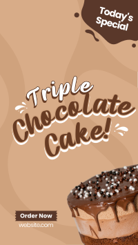Triple Chocolate Cake TikTok video Image Preview