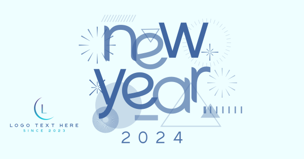 Abstract New Year Facebook Ad Design