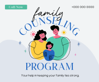 Family Counseling Program Facebook Post Design