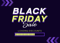 Black Friday Unbeatable Discounts Postcard Image Preview