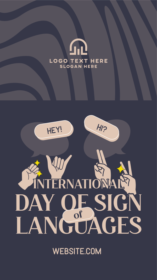 Sign Languages Day Celebration Instagram Story Design