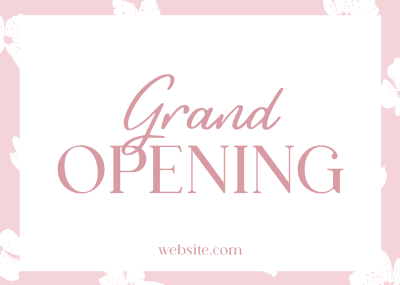 Floral Grand Opening Postcard Image Preview