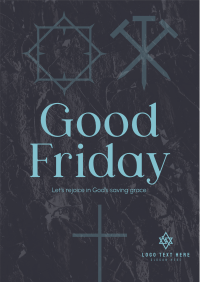 Minimalist Good Friday Greeting  Flyer Design