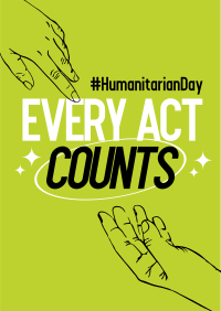 Handdrawn Humanitarian Day Flyer Image Preview