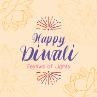Lotus Diwali Greeting Instagram Post Design