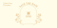 Simple Save the Date Twitter post Image Preview