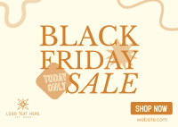 Black Friday Scribble Sale Postcard Image Preview