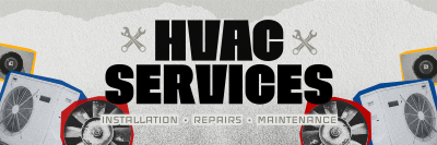 Retro HVAC Service Twitter header (cover) Image Preview