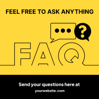 FAQs Outline Instagram Post Design
