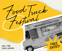 Food Truck Festival Facebook Post Design