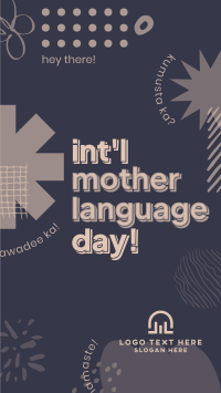 Bold Modern Language Day Facebook Story Design