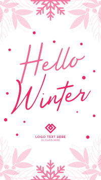 Snowy Winter Greeting Instagram Story Design