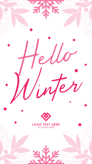 Snowy Winter Greeting Instagram story Image Preview