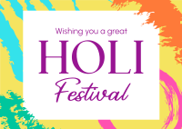 Holi Festival Postcard Image Preview