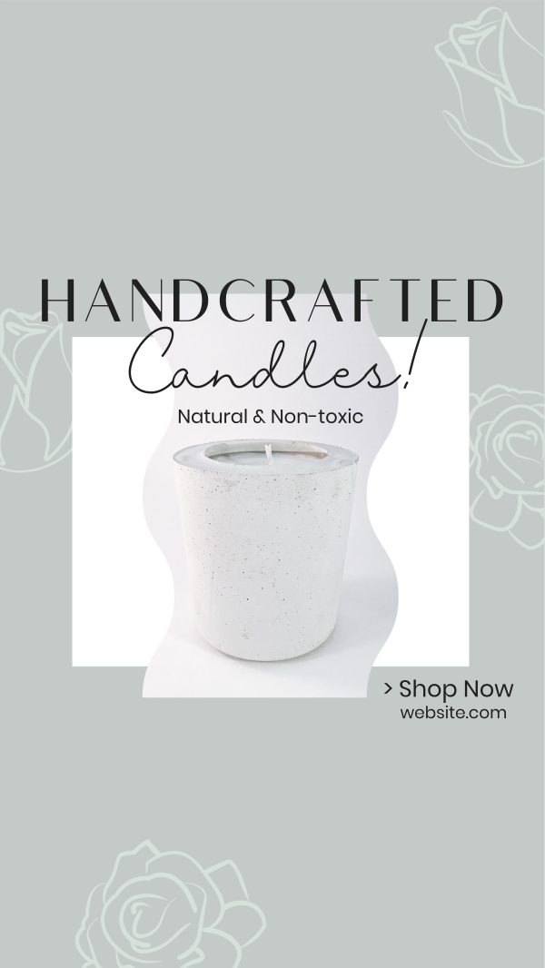 Handcrafted Candle Shop Instagram Story Design Image Preview