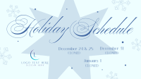 Holidays Schedule Animation Preview