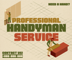 Isometric Handyman Services Facebook post Image Preview