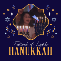 Celebrate Hanukkah Family Linkedin Post Design