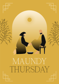 Maundy Thursday Washing of Feet Poster Design