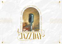 Elegant Jazz Day Postcard Image Preview