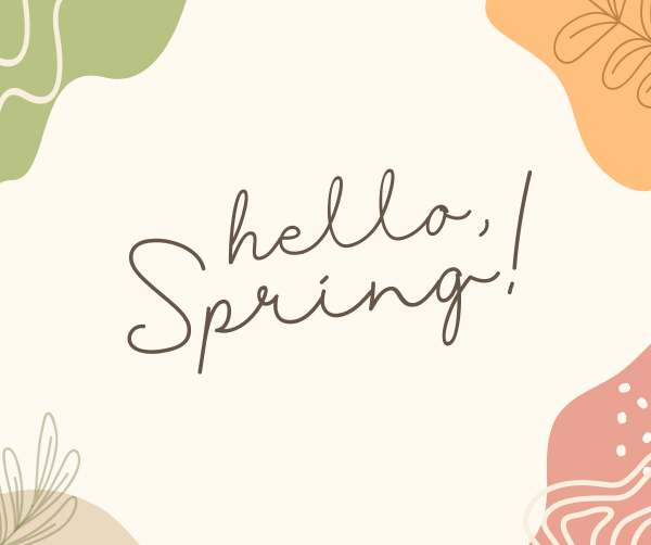 Hey Hello Spring Facebook Post Design Image Preview