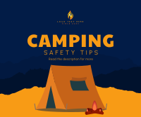 Safety Camping Facebook Post Design