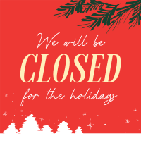 Closed for the Holidays Linkedin Post Design