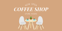Coffee Shop is Open Twitter Post Design