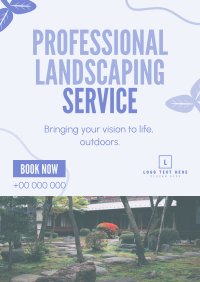 Organic Landscaping Service Poster Design