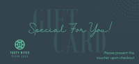 Tall Gift For You Gift Certificate Design