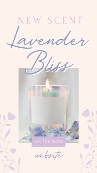 Lavender Bliss Candle Facebook Story Design