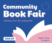 Community Book Fair Facebook Post Design