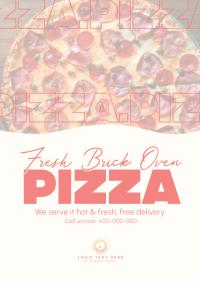 Hot and Fresh Pizza Poster Image Preview