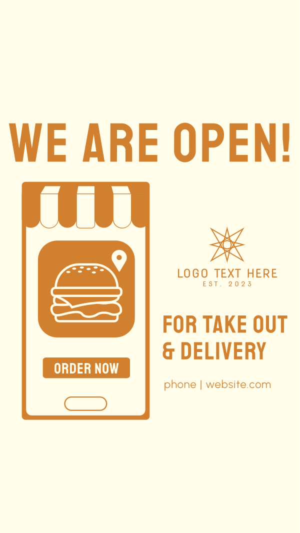 For Takeout Facebook Story Design Image Preview