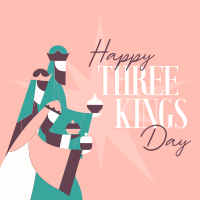 Happy Three Kings Instagram Post Design