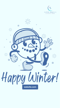 Snowman Mascot Facebook Story Image Preview