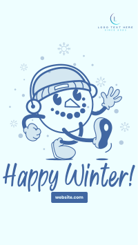 Snowman Mascot Facebook Story Design