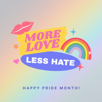 More Love, Less Hate Linkedin Post Design