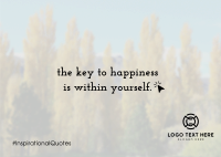 Be Happy By Yourself Postcard Design