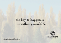 Be Happy By Yourself Postcard Image Preview