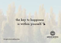 Be Happy By Yourself Postcard Image Preview