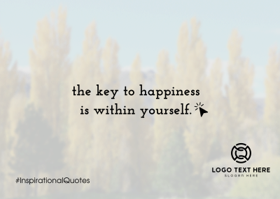 Be Happy By Yourself Postcard Image Preview