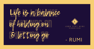 Life Balance Quote Facebook ad Image Preview