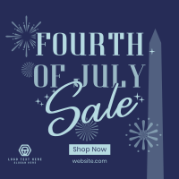 4th of July Text Sale Instagram Post Design