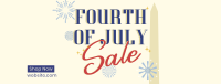 4th of July Text Sale Facebook cover Image Preview