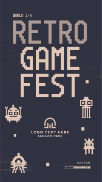 Retro Game Fest Facebook Story Design