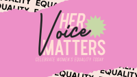 Women's Voice Celebration Animation Design