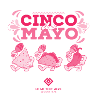 Cinco De Mayo Mascot Celebrates Instagram post Image Preview
