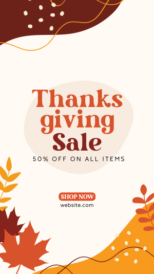 Thanksgiving Flash Sale Facebook story Image Preview